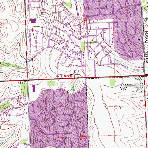 Topographic Map of Westside Baptist Church, NE