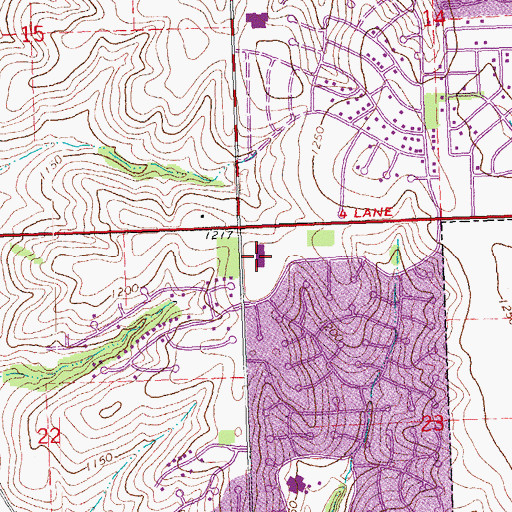 Topographic Map of Trinity Church Interdenominational, NE