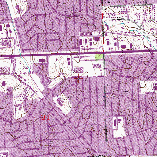 Topographic Map of Open Bible Church, NE