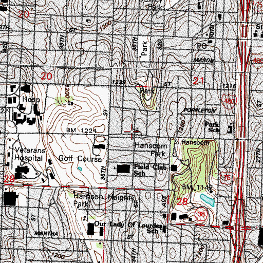 Topographic Map of Westminster Presbyterian Church, NE
