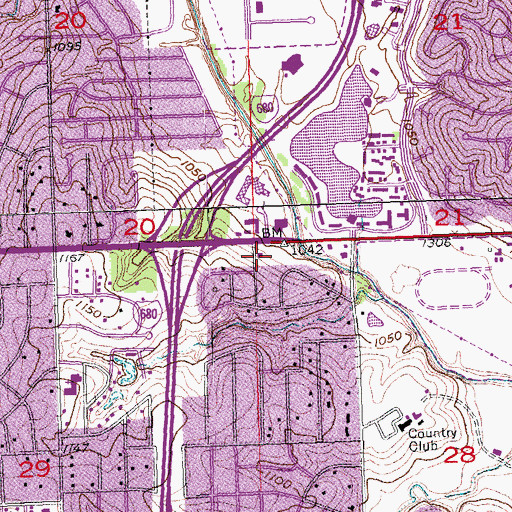 Topographic Map of Omaha Fire Department - Station 52, NE