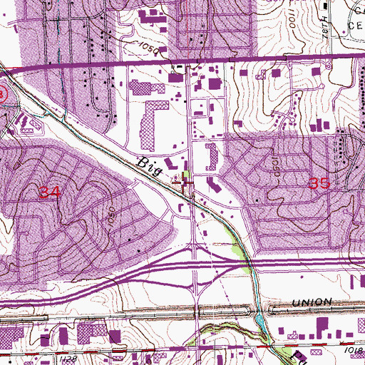 Topographic Map of Omaha Fire and Rescue Station 51, NE