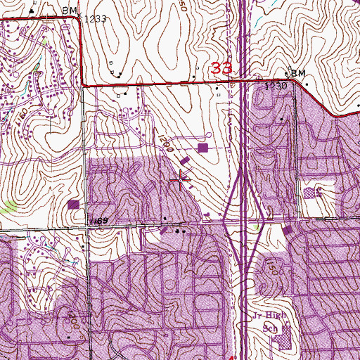Topographic Map of Omaha Fire and Rescue Station 43, NE