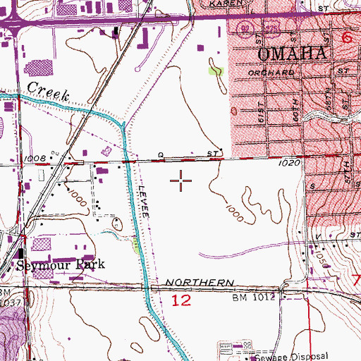 Topographic Map of Horsemens Park, NE