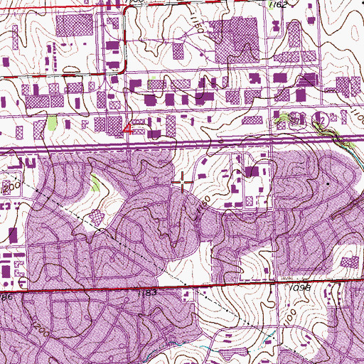 Topographic Map of Omaha Police Department - Southwest Precinct, NE