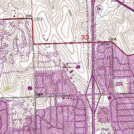 Topographic Map of Omaha Police Department - Northwest Precinct, NE