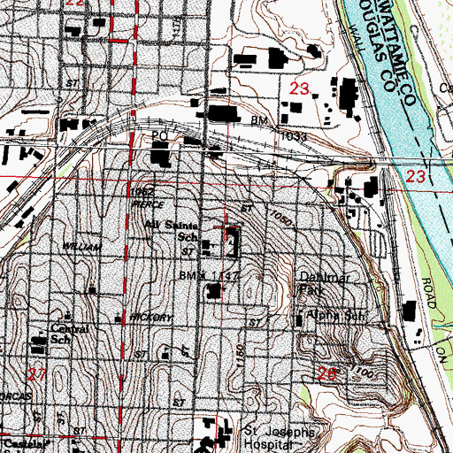 Topographic Map of Administration Building, NE