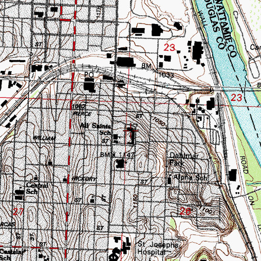 Topographic Map of Faculty Offices, NE