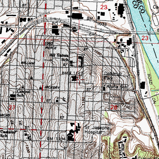 Topographic Map of Schmidt Hall, NE