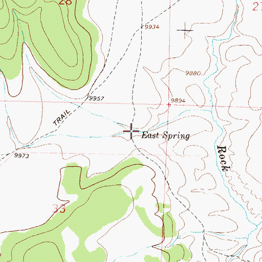 Topographic Map of East Spring, CO