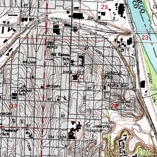 Topographic Map of Duerksen Center, NE