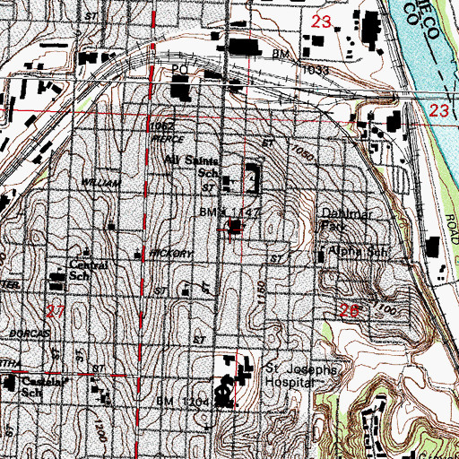 Topographic Map of Suckau Memorial Chapel, NE