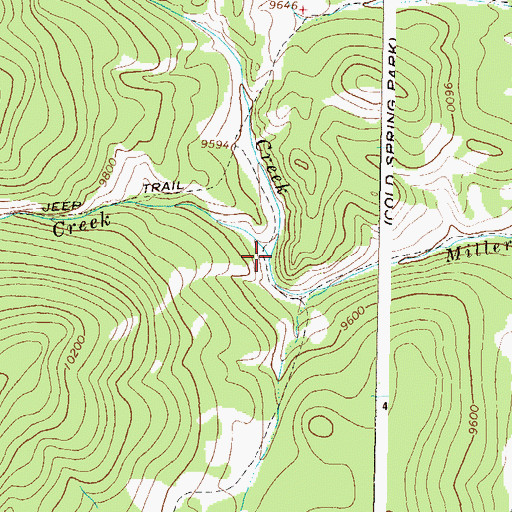 Topographic Map of Road Miller Creek, CO