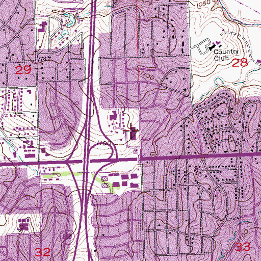 Topographic Map of Rockbrook Elementary School, NE
