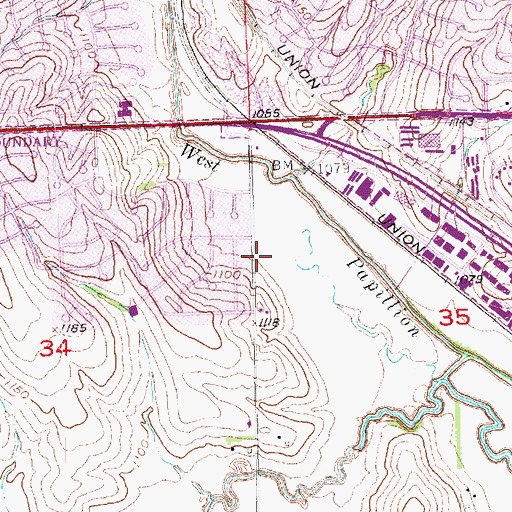 Topographic Map of Skutt Catholic High School, NE