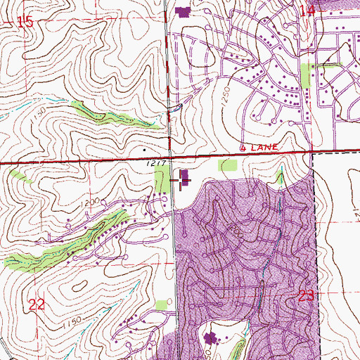 Topographic Map of Lifegate Christian School, NE