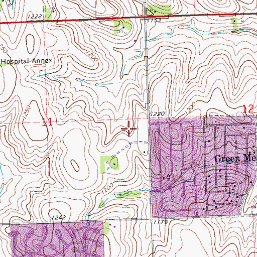 Topographic Map of Picotte Elementary School, NE