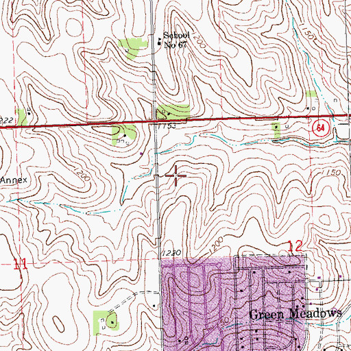 Topographic Map of Saint Vincent De Paul School, NE