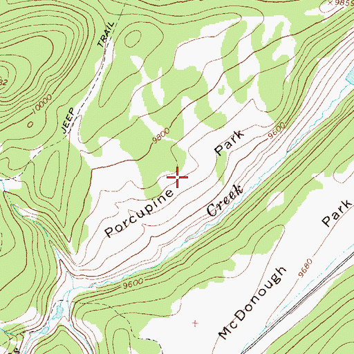 Topographic Map of Porcupine Park, CO