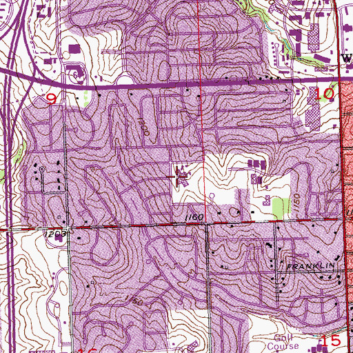 Topographic Map of Edison Elementary School, NE