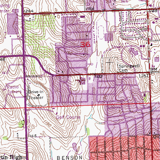 Topographic Map of Hartman Elementary School, NE