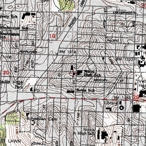 Topographic Map of Holy Cross Elementary School, NE