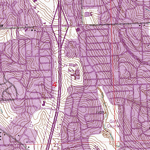 Topographic Map of Morton Magnet Middle School, NE