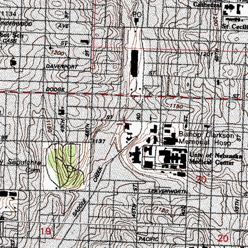 Topographic Map of Parrish School, NE