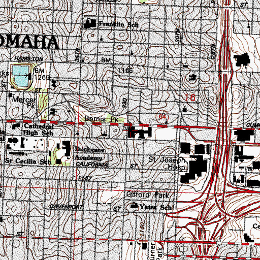 Topographic Map of Magnet Career Center, NE