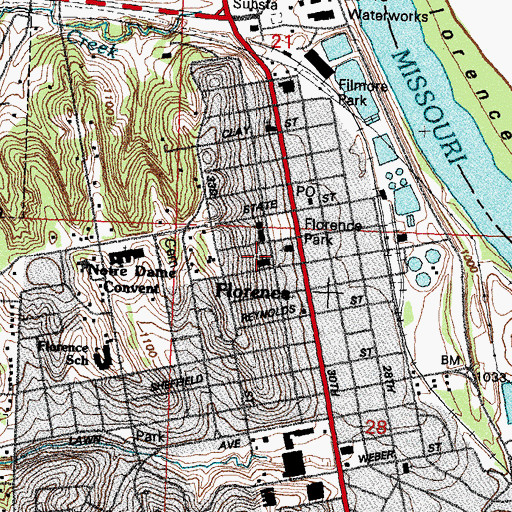 Topographic Map of Saint Philip Neri School, NE