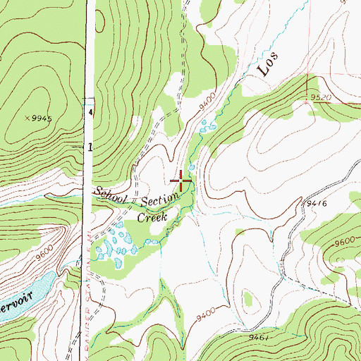 Topographic Map of School Section Creek, CO