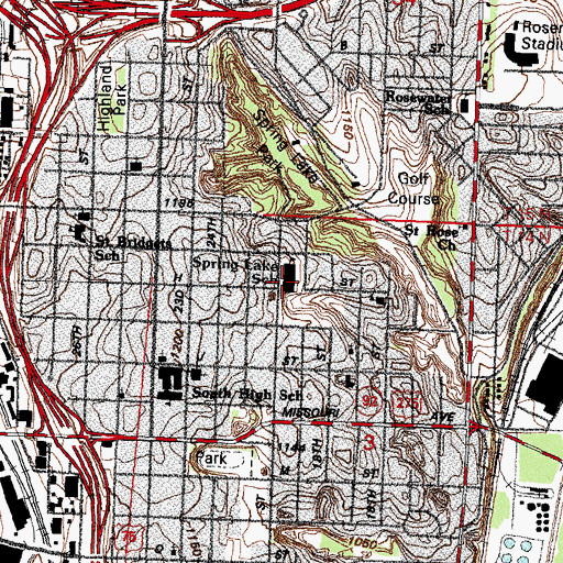 Topographic Map of Spring Lake Magnet Center, NE