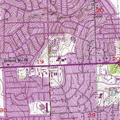 Topographic Map of Saint Robert Bellarmine School, NE