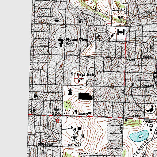 Topographic Map of Saint Paul Lutheran School, NE