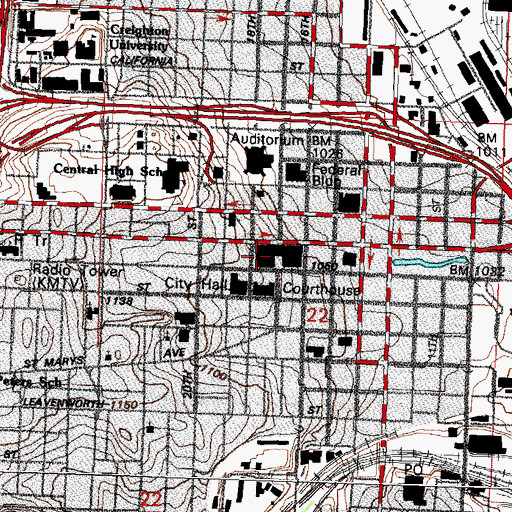 Topographic Map of Woodman Tower, NE