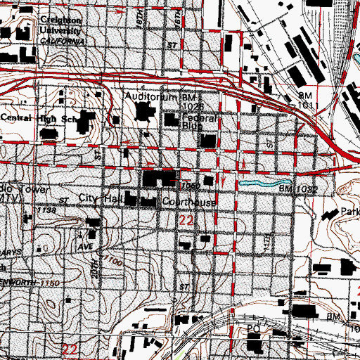 Topographic Map of Parkfair Shopping Mall, NE
