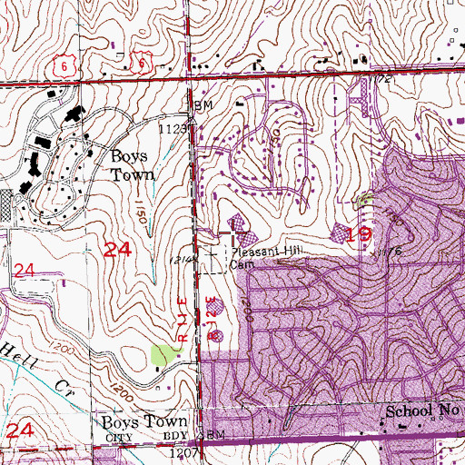 Topographic Map of Nebraska Jewish Historical Society: Henry and Dorothy Riekes Museum, NE