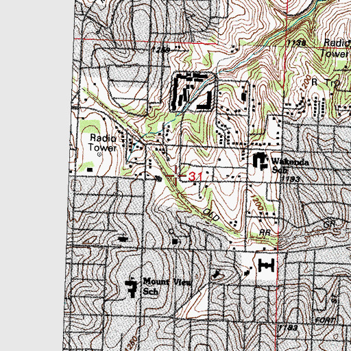 Topographic Map of Omaha Home for the Boys Visitors Center and History Museum, NE