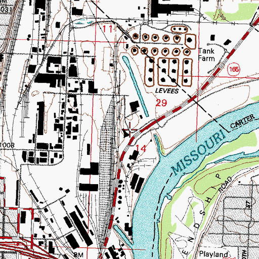 Topographic Map of Kenefick Park, NE