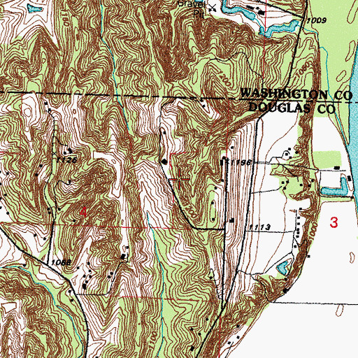 Topographic Map of Neale Woods Nature Center, NE