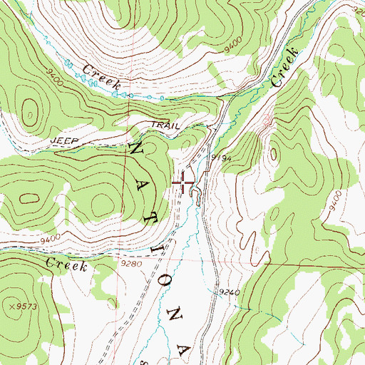 Topographic Map of Miller Creek, CO