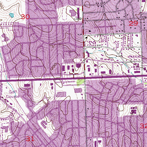 Topographic Map of Bel-Air Plaza, NE