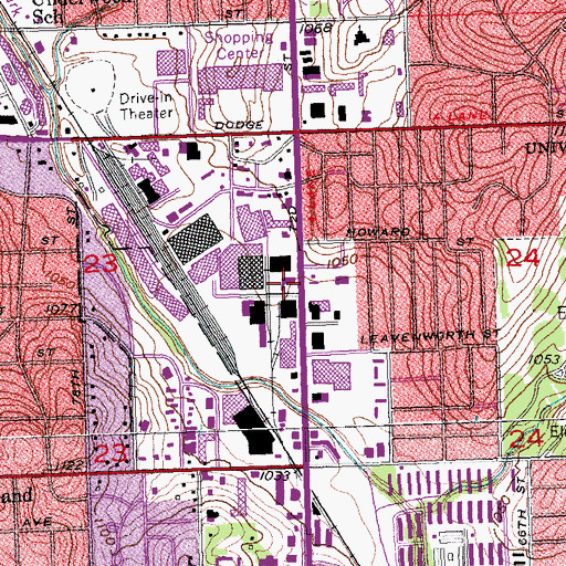 Topographic Map of Plaza Seventy-Two, NE