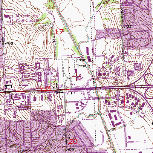 Topographic Map of Richland Park Plaza, NE