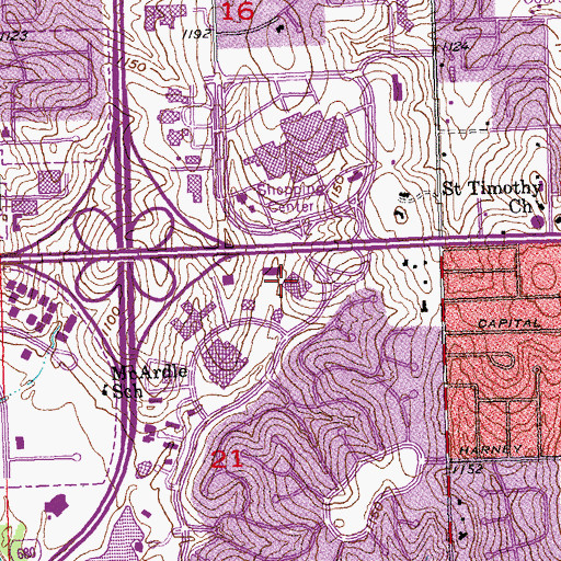 Topographic Map of Regency Court, NE