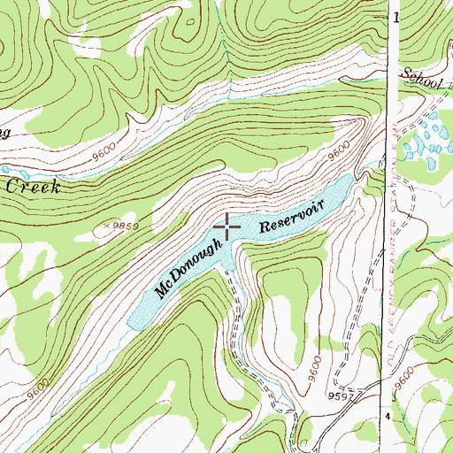 Topographic Map of McDonough Reservoir, CO