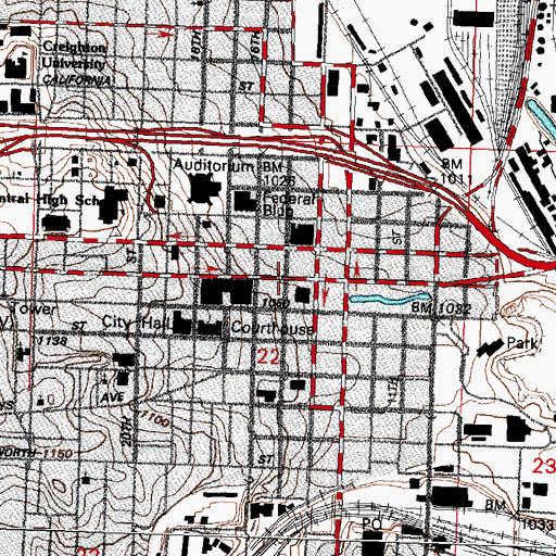 Topographic Map of William Henry Jackson Historical Marker, NE