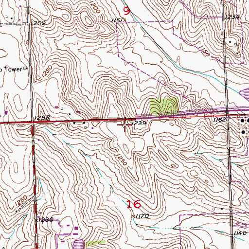 Topographic Map of Boettger Farm Historical Marker, NE