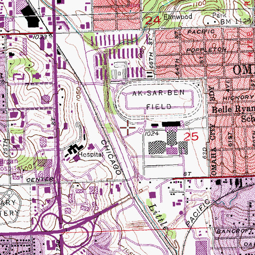 Topographic Map of Omaha Historical Marker, NE