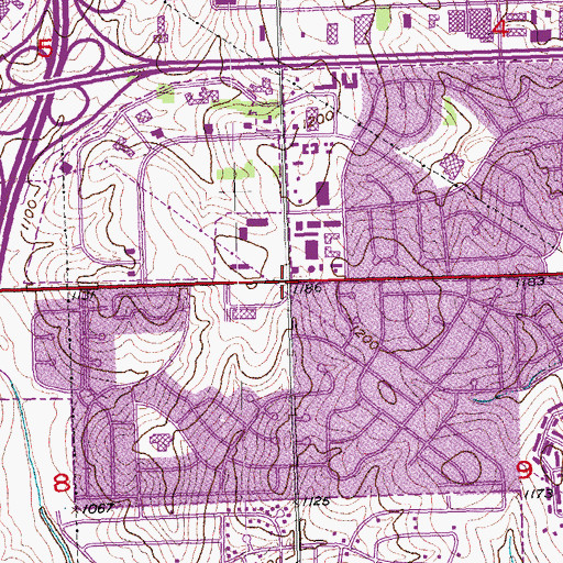 Topographic Map of KTs College of Hair Design, NE